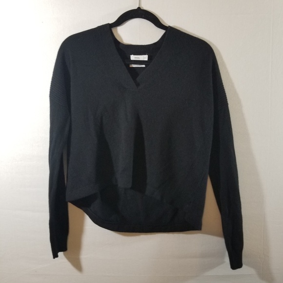Vince Sweaters - Vince 100% Cashmere Black Cropped Oversize Sweater